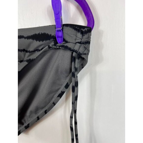 Converse Black Gray Tie-Dye Side Tie Bikini Bottom Size XL - Picture 4 of 8